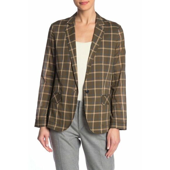 Rag and Bone Sybil Green Plaid Blazer Size 2 100% Cotton - Picture 11 of 11